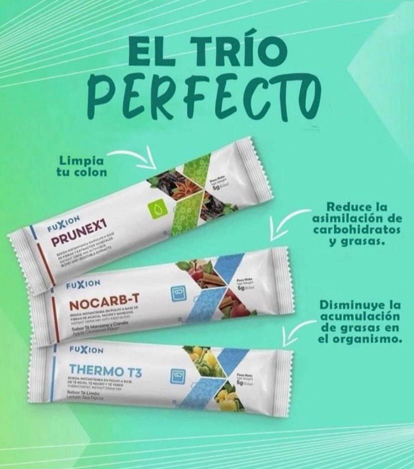 Trio Reductor - Fuxion  Compras NOCARB-T - T T3 y te Obsequiamos Prunex